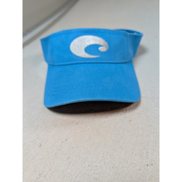 Costa Del Mar Blue Embroidered Logo Strapback Visor Cap Hat Golf Beach Sun Visor - Picture 4 of 7